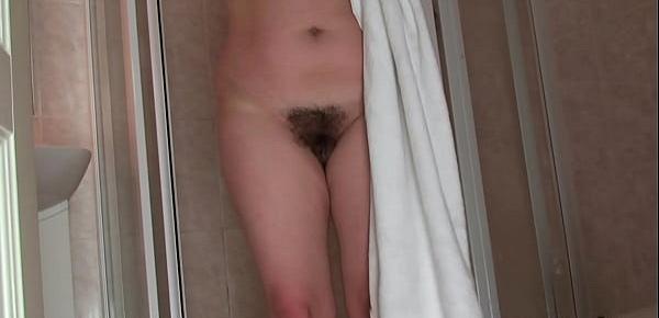  Old mother inlaw rides his cheating cock after shower